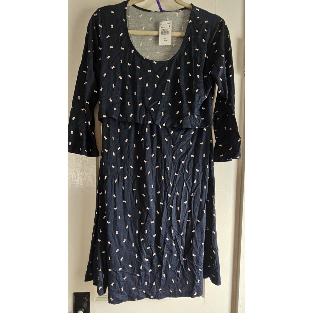 NWT Seraphine blue maternity nrsing tunic‎ dress womans 8
